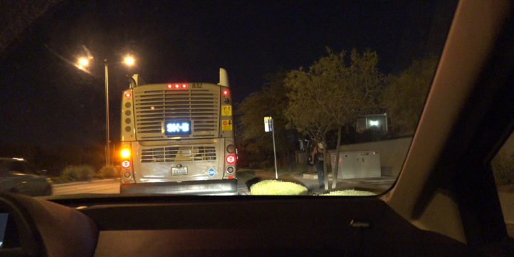 City Bus Driving At Night