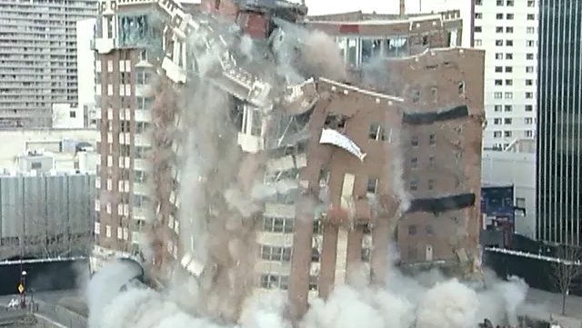 Mapes Hotel building implosion