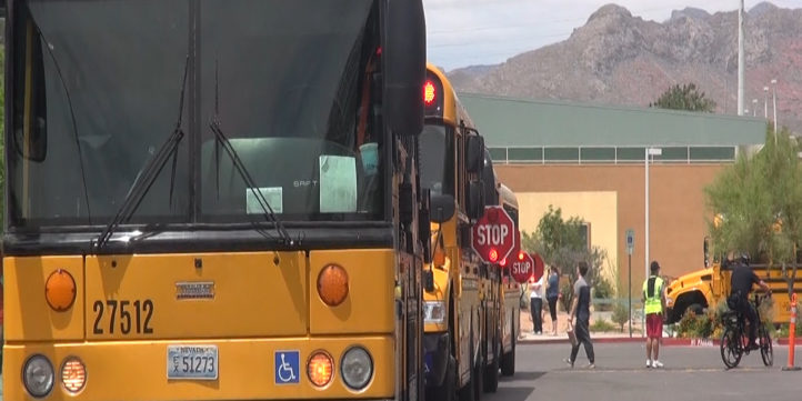 School Buses lined up