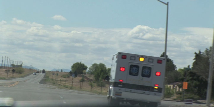 car chasing ambulance