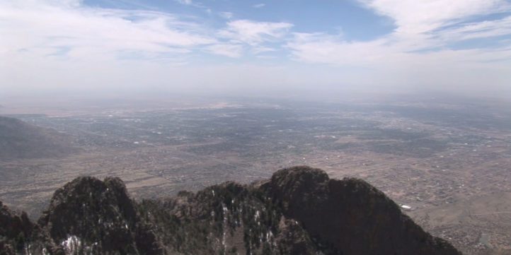 Mountain top view of Albuquerque, New Mexico